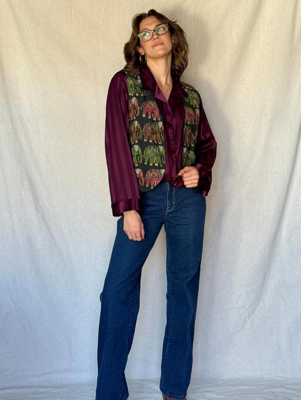 80s Dark Wash High Rise Brittania Jeans - Picture 5 of 16